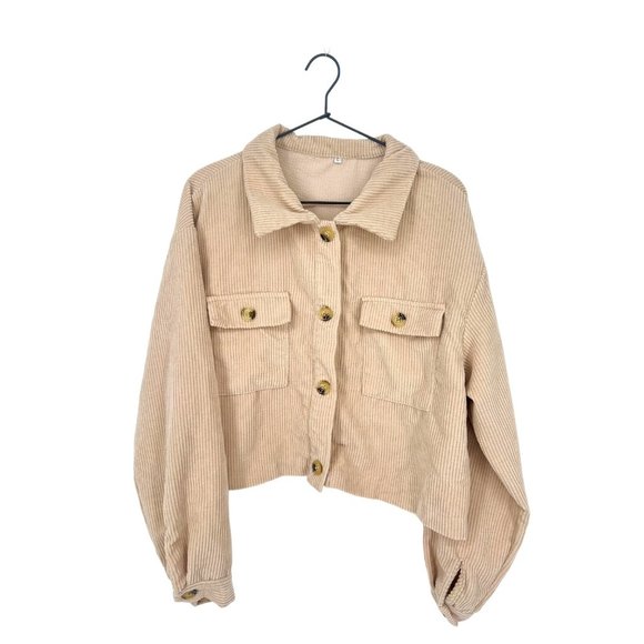 Ribbed Crop Jacket | Large - Picture 1 of 4